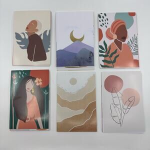 Minimalist Bohemian Abstract Wall Art Collage Pictures 4x6 Set, Full Set Artwork
